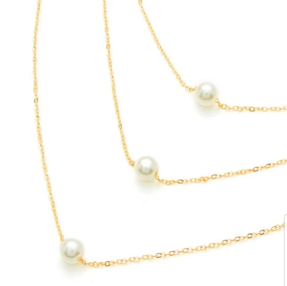 XGabriellexxLayered Faux Pearl Necklace - Picture 2 of 2